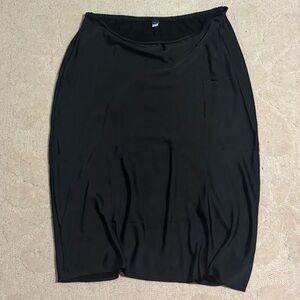 Old Navy Black Satin Slip Skirt